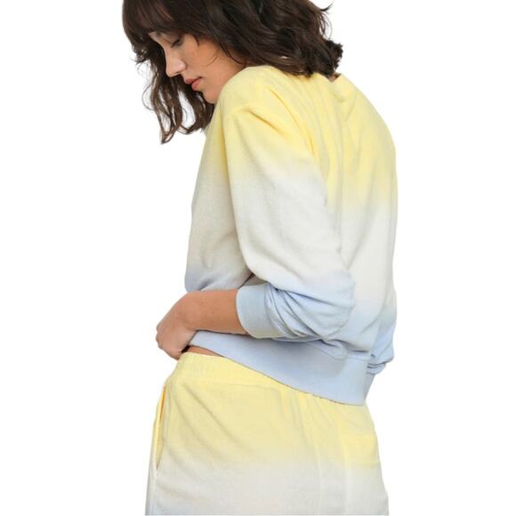 NWT Rails Ramon Sky Blue Dip Dye Long Sleeve Crew Neck Sweater LARGE - Picture 2 of 9